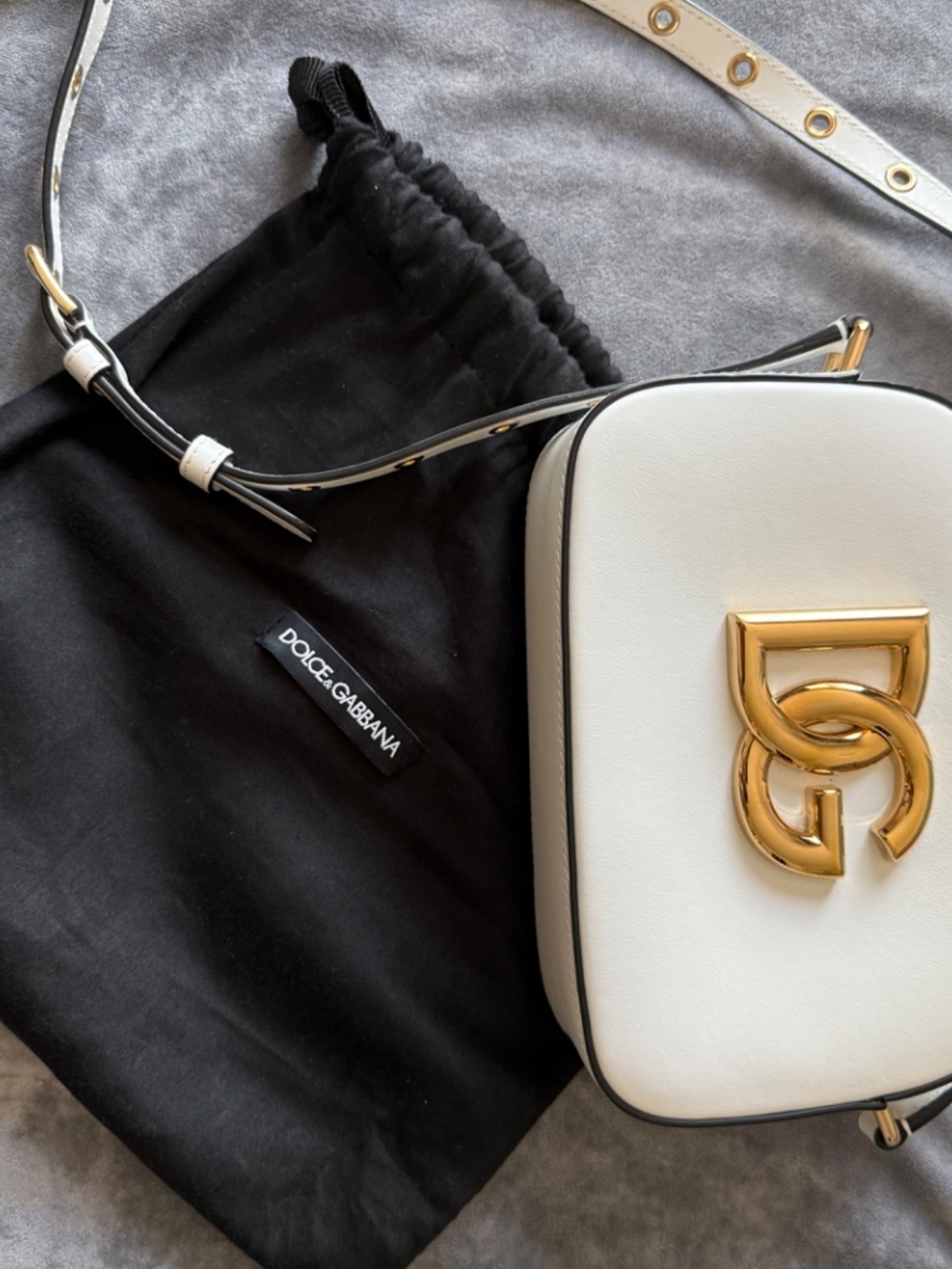 Dolce & Gabbana White Leather Crossbody Bag Small - Picture 13 of 13